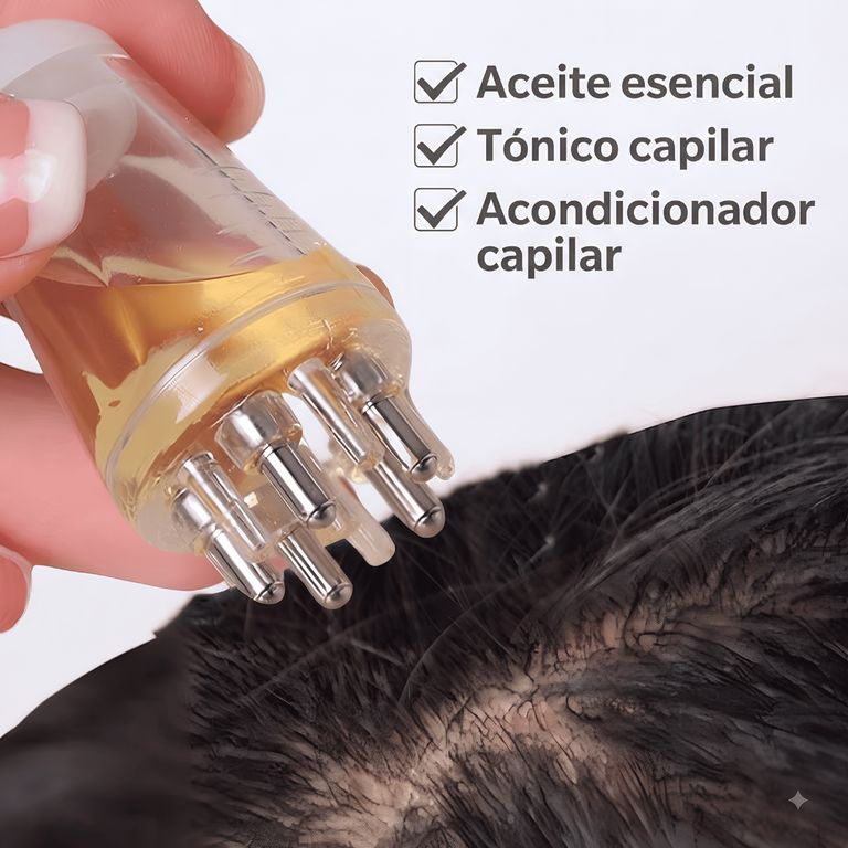 Cepillo aplicador de botella de suero o aceites para el cabello