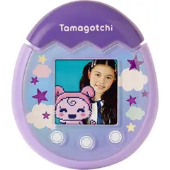 TAMAGOTCHI - Pix Bandai Sky Purple Mascota Virtual LCD Camara