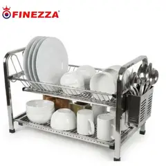 FINEZZA - Escurridor de platos FZ 8061r Acero Inoxidable 20 platos