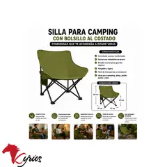 NO LOGO - Silla para camping color verde