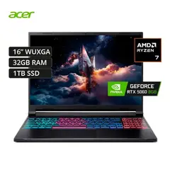 ACER - Nitro V 16S AI Ryzen 7-260, 32GB RAM, 1TB SSD, RTX 5060 8GB, 16″ WUXGA, Windows 11