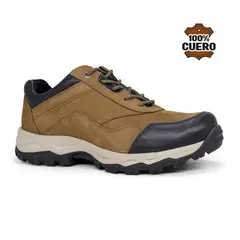 KAIDA - Zapato Outdoor Hombre de Cuero RK02-CL26Q3 Olivo