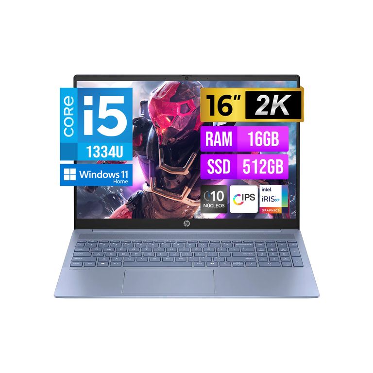 LAPTOP OMNIBOOK 5 16-BA1051LA Intel i5-1334U 4.6GHz 16" IPS 2K 16GB DDR5 512GB SSD Win11 Home
