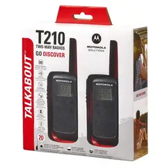 MOTOROLA - Walkie Talkie Talkabout T210 Pack x2 Hasta 32 Km 22 Canales