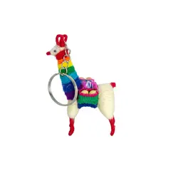 GENERICO - Llavero Artesanal de Llama Andina Multicolor – Hecho a Mano en Cusco