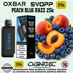 GENERICO - VAPER SEMIRECARGABLE OXBAR SVOPP 25K PEACH BLUE RAZZ