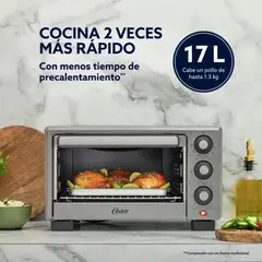 OSTER - Horno Eléctrico 17L con Freidora aire y DiamondForce