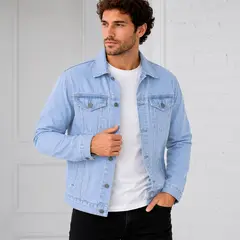 ELEMENT SPECIAL EDITION - Casaca Jean Denim Hombre con Bolsillos y Botones Metálicos