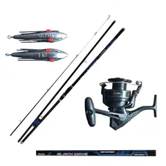 OKUMA - Equipo De Surfcasting Caña 4.50 M Con Carrete 8000