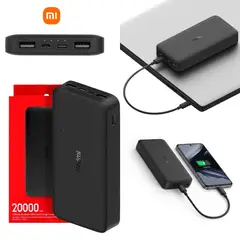 XIAOMI - Cargador Batería Portátil Power Bank Redmi 20000 mAh 18W Carga Rápida Negro