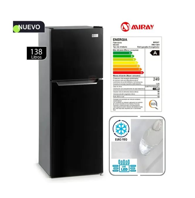 Refrigeradora RM-138H Eurofrío 138L - Negro