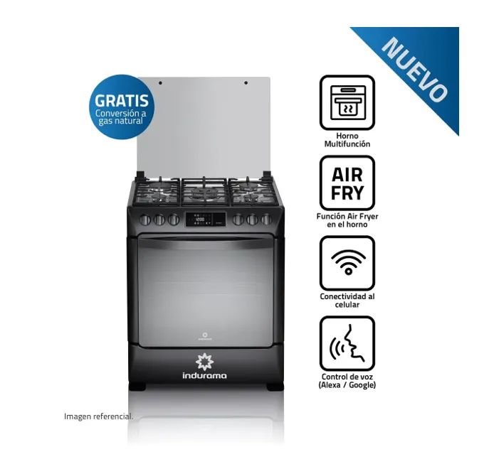 Cocina Smart CPI-3595N 30 Black Steel - 5 Hornillas
