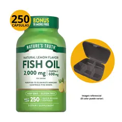 Nature'S Truth - FISH OIL 2000mg OMEGA 3 250 SOFTGELS CON PASTILLERO GRATIS
