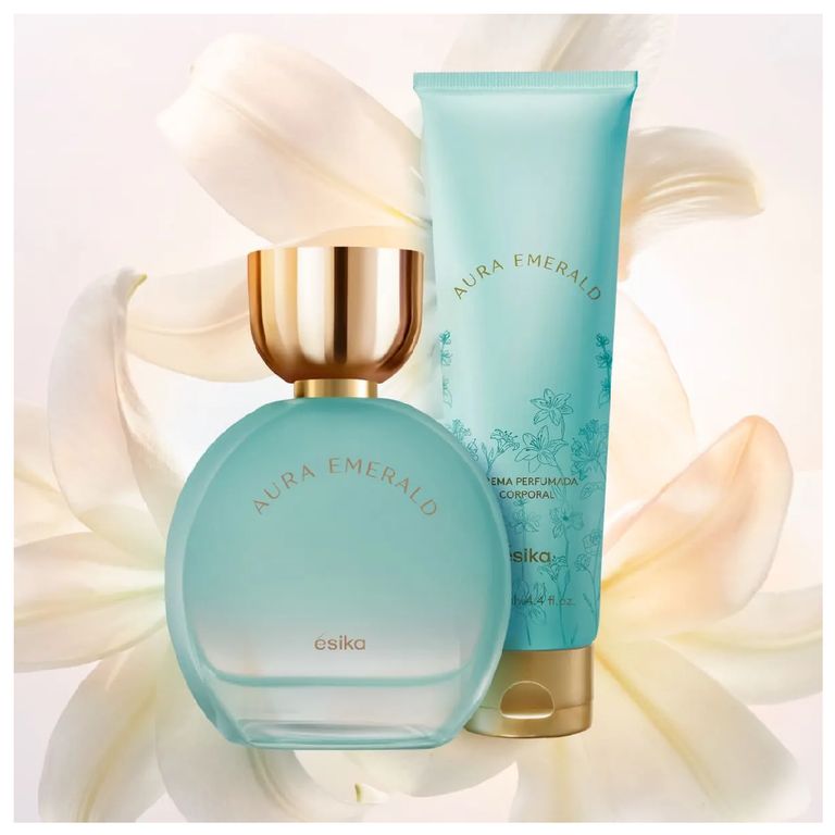 Set Perfume de Mujer + Loción Perfumada Aura Emerald