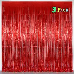 ROJA - Guirnalda Melsan 3 Pack 3.2 ft Decoracion Fiesta