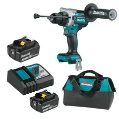 MAKITA - Taladro Percutor 1/2" 18V BL 125Nm + 2 baterias 3ah + cargador DHP486