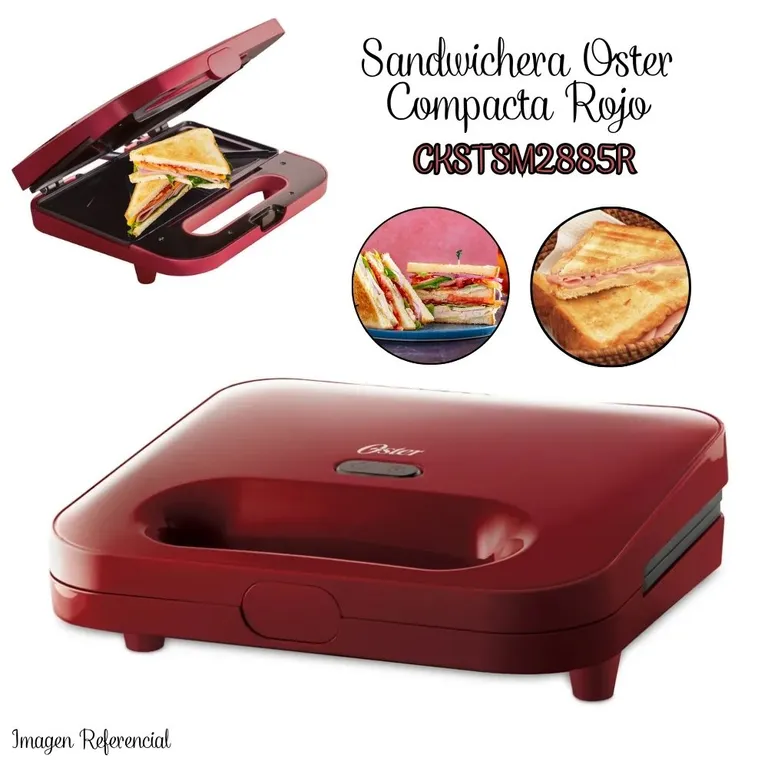 Sandwichera Maker Compacta - Rojo