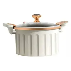 GENERICO - Olla Micro Presion Antiadherente De Lujo Con Tapa Vidrio