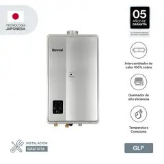RINNAI - Calentador a gas GLP 23 Litros
