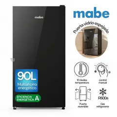 Mabe - Frigobar 90 Litros Brutos glass Black RMF04PV1