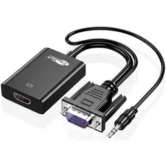 TRAUTECH - Adaptador VGA a HDMI Full HD 1080p