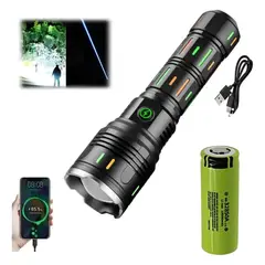 LIDIMI - Linterna Láser Led 3000m Recargable Con Zoom Y 7 Modos
