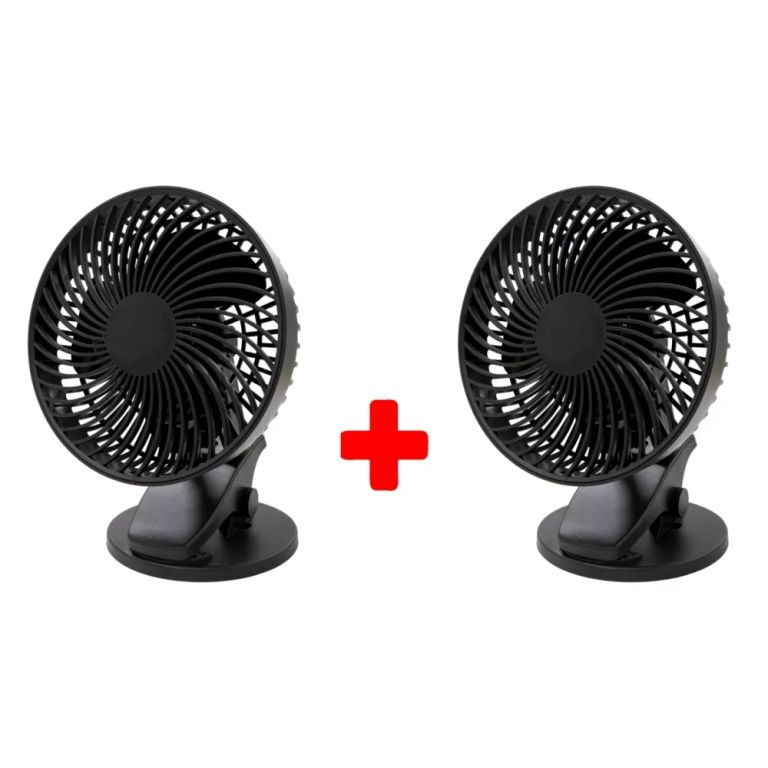 Pack x 2 Ventilador recargable DAJU DT-60 - Clip