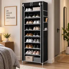 GENERICO - Zapatera Organizador De Metal 9 Niveles Zapatero Ropero Zapatillas Estante