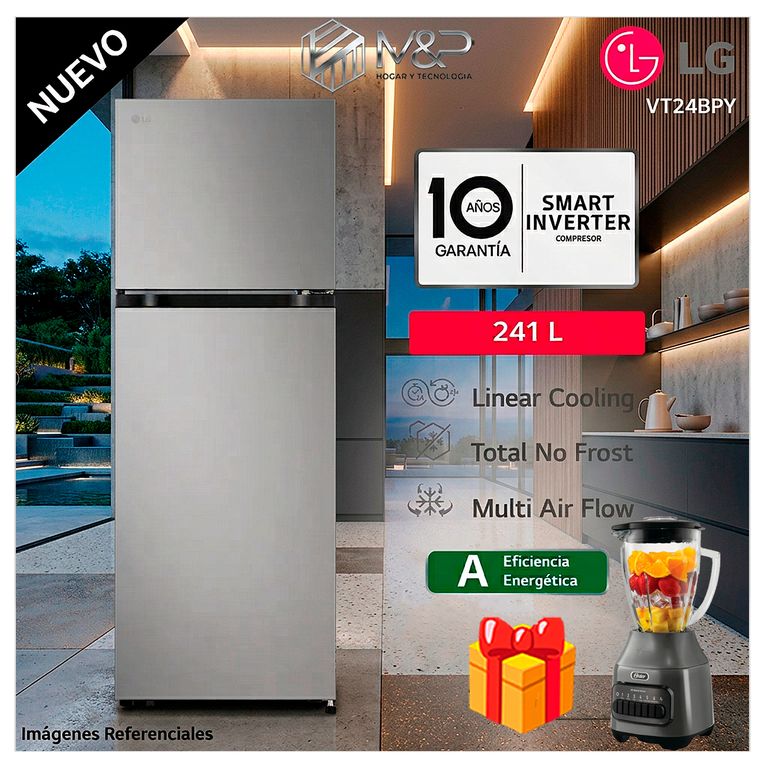 Refrigeradora Top Freezer 241L LinearCooling VT24BPY + Licuadora