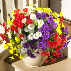 FLORES - Artificiales Morning Glory Grunyia 12 Paquetes Resistentes UV