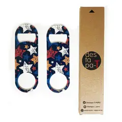 DESTAPA T PERU - Destapador mini metal full color 11.5x4cms DestapaT Estrellas