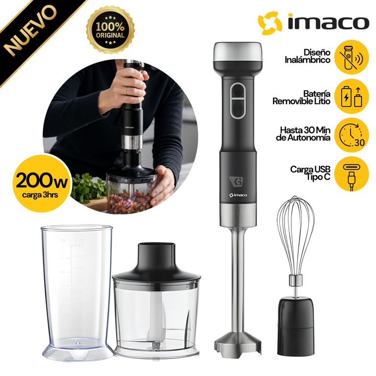 Licuadora de Mano Inalámbrica Cordless Outdoor Series HB200B