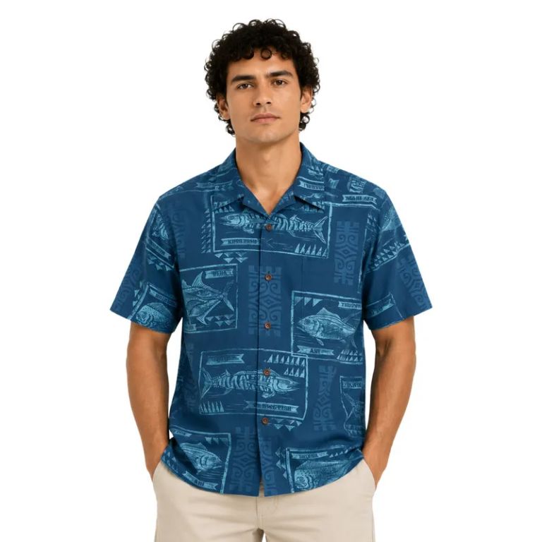 CAMISA MC BLOCK FISH QMM25SW148-INT