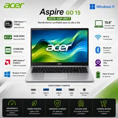 ACER - LAPTOP ASPIRE GO AG15-42P-R917 AMD Ryzen™ 7 7730U 16GB RAM 512GB SSD 15.6" FHD Windows 11
