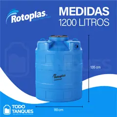 ROTOPLAS - Cisterna de Agua 1200L + Accesorios