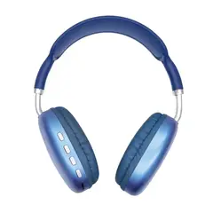KOLKE - Audífonos inalámbricos KAB-633-AZ Bluetooth diadema over-ear color azul
