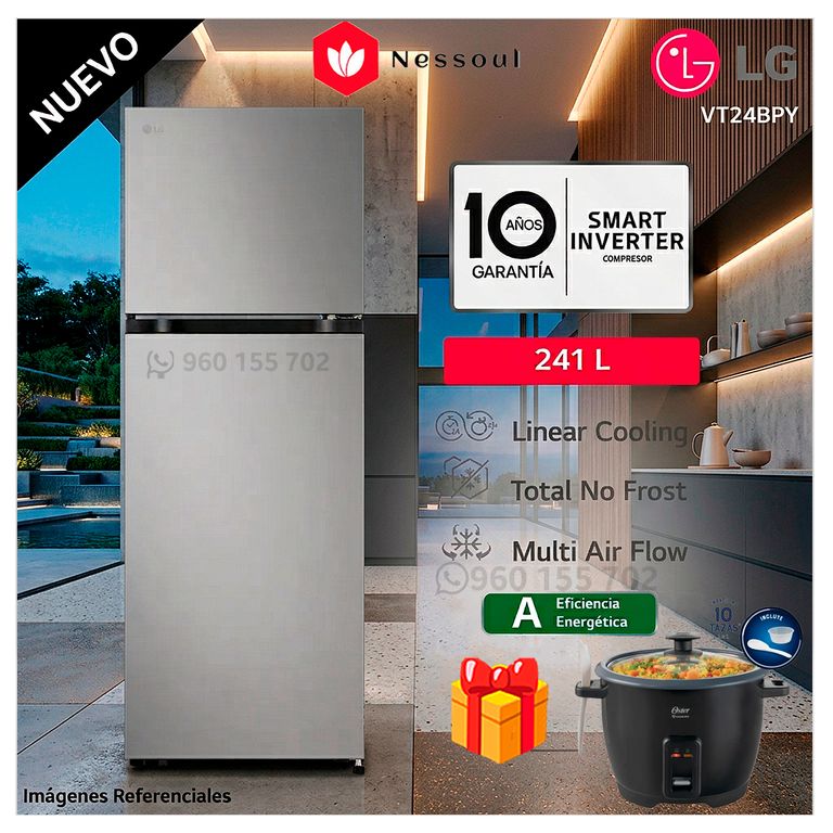 Refrigeradora Top Freezer 241L LinearCooling VT24BPY + Regalo