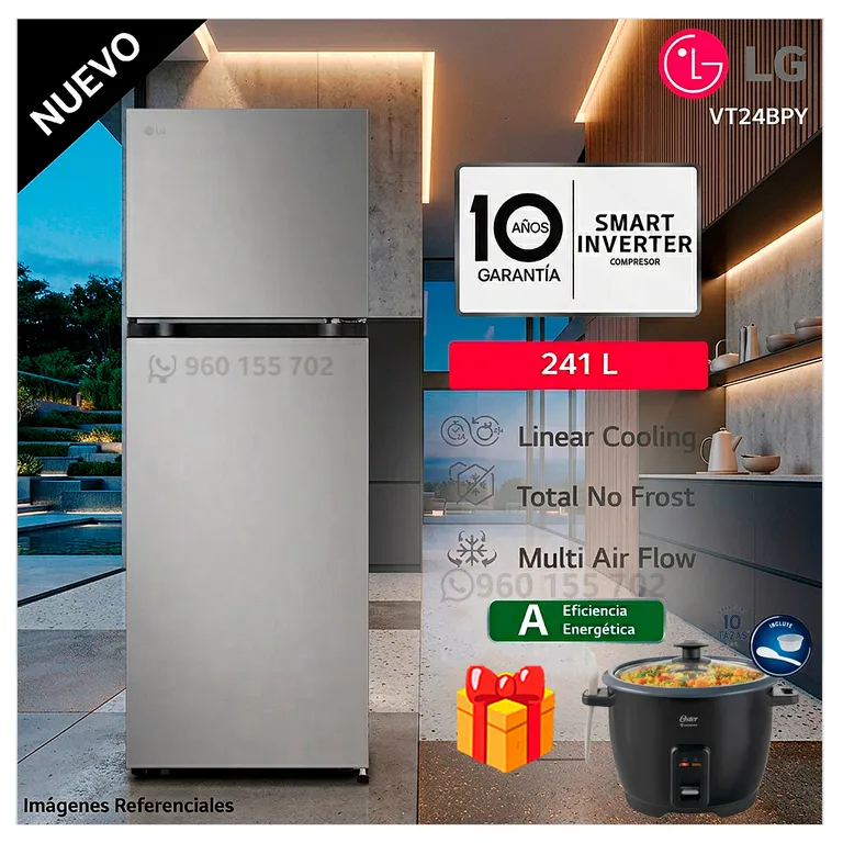 Refrigeradora Top Freezer 241L LinearCooling VT24BPY + Regalo