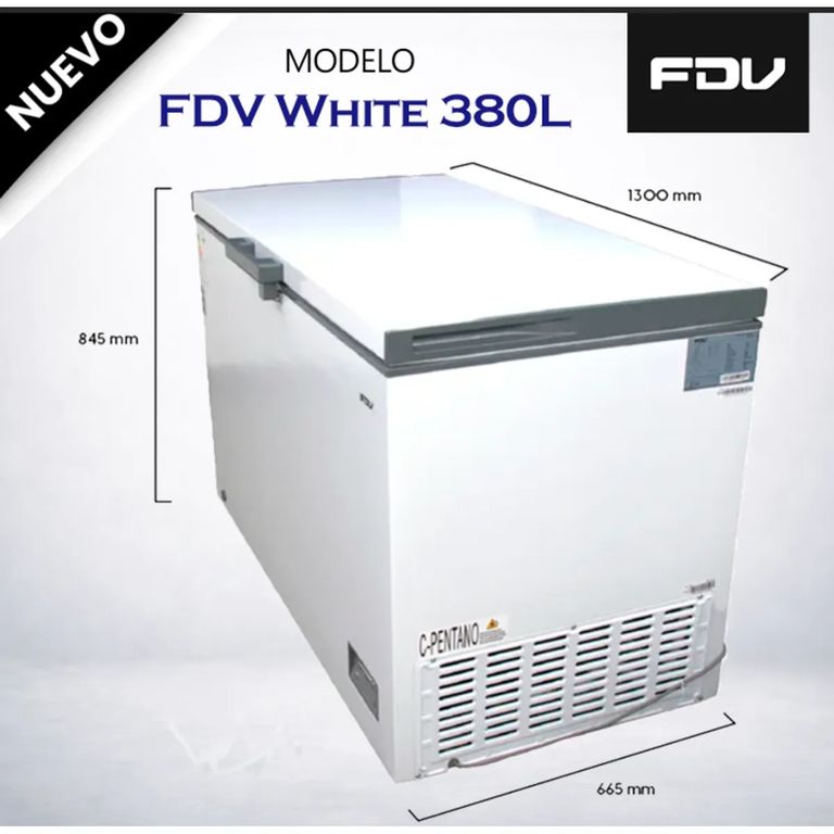 Congelador 380 Litros Blanco Digital
