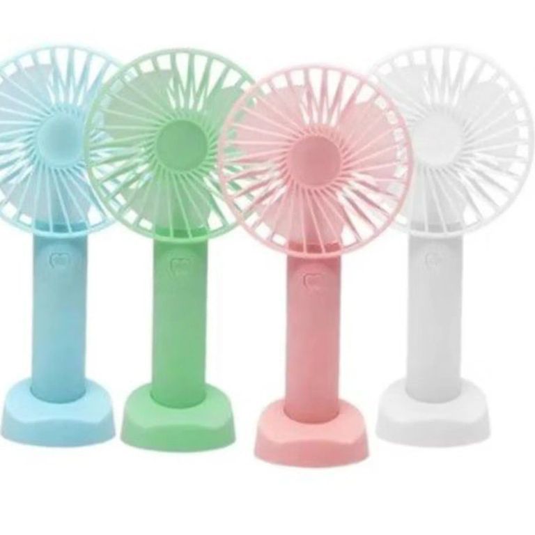 VENTILADOR DE MANO RECARGABLE SOPORTE BASE CELULAR