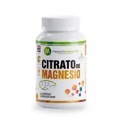 HEALTH NATURAL - Citrato de Magnesio Premium 90 cáps. vegetales 500mg -