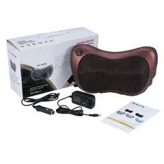 GENERICO - Cojín Masajeador Eléctrico Para Cuello, Espalda Y Hombros (Cargador Normal Y Cargador Para Carro)