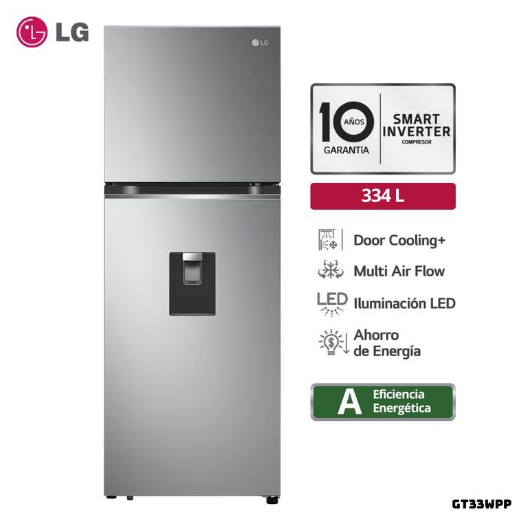 REFRIGERADORA 334 L TOP FREEZER PLATEADO - GT33WPP
