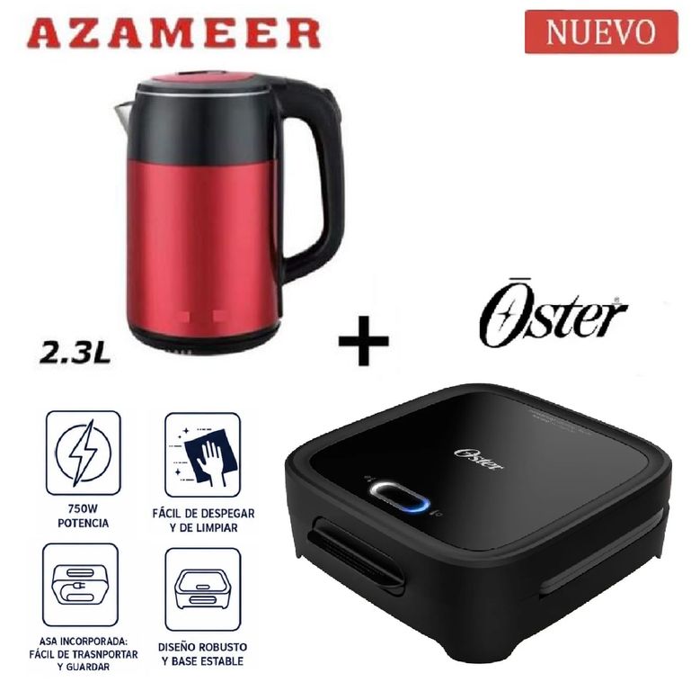 Combo Sandwichera Compacta CKSTSM400 - Hervidor 2.3LR