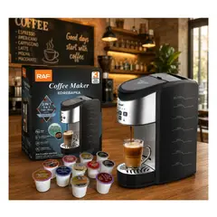 GENERICO - CAFETERA DE CAPSULAS ELÉCTRICA AUTOMÁTICA 3 EN 1