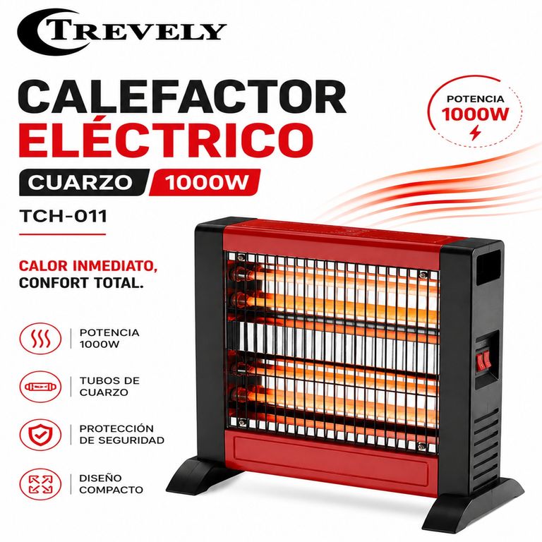 Calefactor Eléctrico de Cuarzo TCH-011 1000W