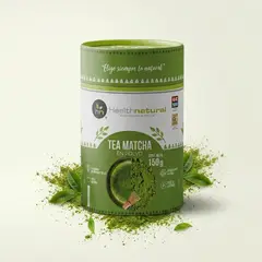HEALTH NATURAL - Té Matcha Orgánico en Polvo Envase Biodegradable 150gr -