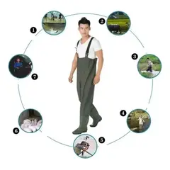EASY FIT - Waders Pesca Botas Para La Pesca Trajes Pesca Wader De Pesca-42