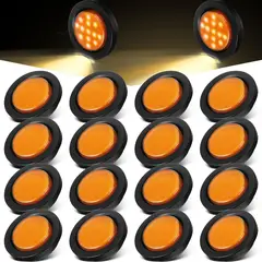 GENERICO - Luz Marcadora Redonda Retisee 2,5 pulg 13 LED ambar 12V