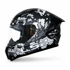 LS2 - CASCO FF810 VIGO SPACE GRIS BLANCO VISOR TRASPARENTE Y CERT ECE-2206 TALLA XXL
